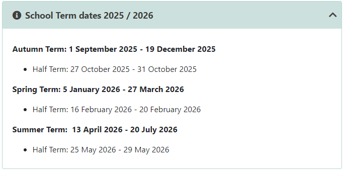 FCC term dates 2025-2026